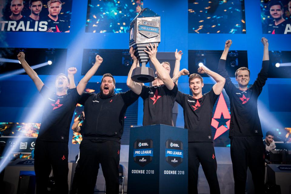 This was an image of Astralis Lifting a trophy